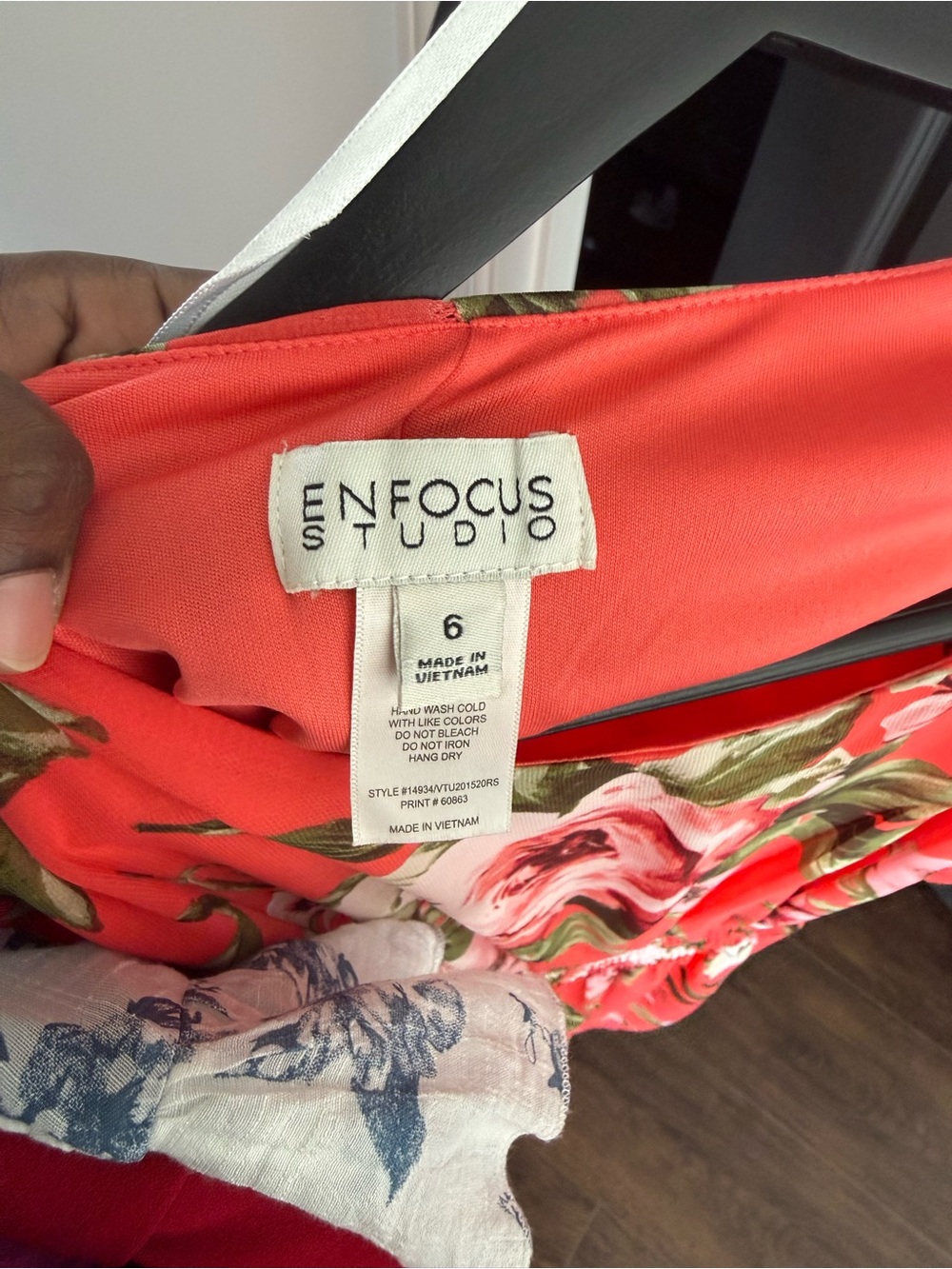 Enfocus Studio Coral Floral Midi Dress - Picture 2 of 3